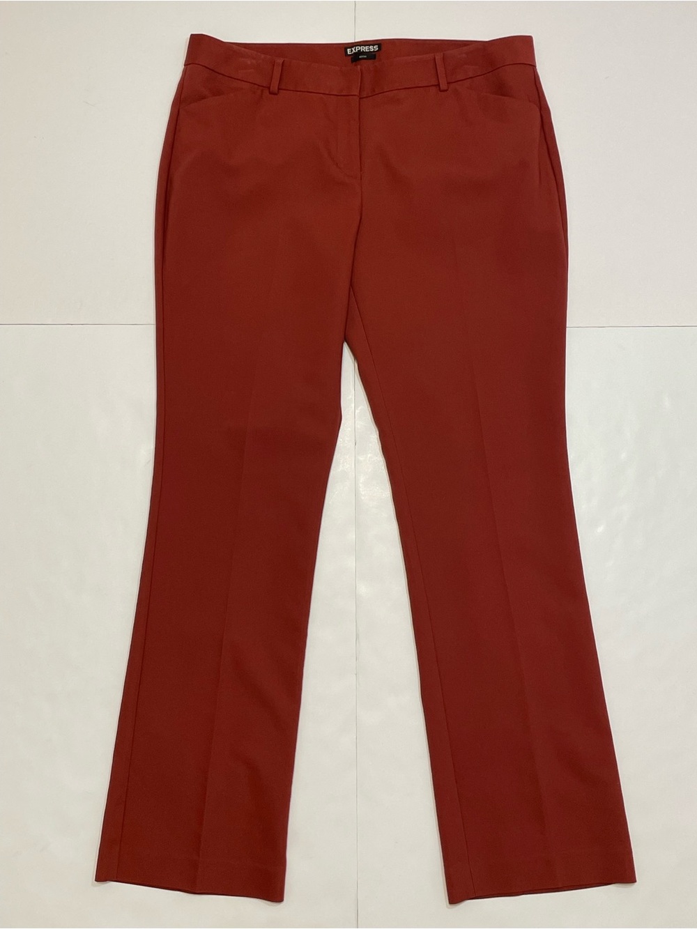 Express Editor Dress Pants Trousers Rust Red Size 12 - Picture 2 of 11